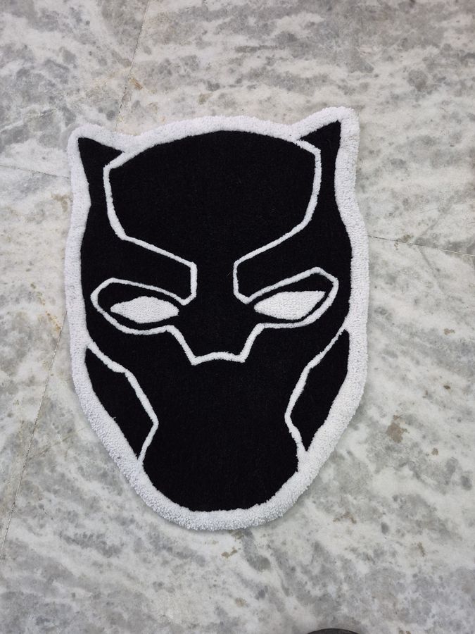 King of Wakanda inspired Black Panther hand-tufted rug — ready to ship India